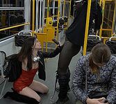 Brunette Babe Has Some Fun With A Bbc In Public - Jerking Off Medium Penis Gif