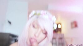 Cherry Crush Blow Gif - Awesome Woman Gif
