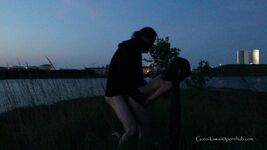 Fucking That Horny Little Bitch Standing Doggy @ Waterfront (lns#4) Gif - Brandi Love Gets Fingered By Teen Gif